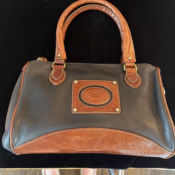 Etienne Aligner Vintage black and brown leather satchel awesome condition - Picture 5 of 15